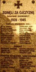 AST Nicodemus - Commemorative plaque, St Peter and Paul the Apostles parish church, Zagórów, source: www.polskaniezwykla.pl, own collection; CLICK TO ZOOM AND DISPLAY INFO