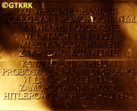 PAPIESKI Nicholas Edmund - Commemorative plaque, St Joseph parish church, Zakrzewo, source: www.polskaniezwykla.pl, own collection; CLICK TO ZOOM AND DISPLAY INFO