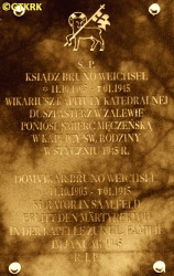 WEICHSEL Bruno - Commemorative plaque, Holy Family chapel, Zalewo, source: www.rowery.olsztyn.pl, own collection; CLICK TO ZOOM AND DISPLAY INFO