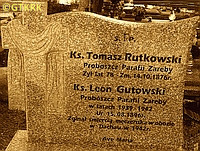 GUTOWSKI Leo - Cenotaph, parish cemetery, Zaręby, source: mojezareby.blogspot.com, own collection; CLICK TO ZOOM AND DISPLAY INFO
