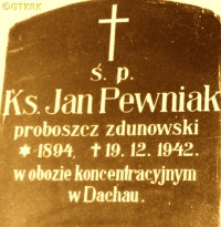 PEWNIAK John - Commemorative plaque, parish church?, Zduny, source: zduny.pl, own collection; CLICK TO ZOOM AND DISPLAY INFO