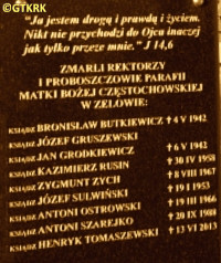 GRODKIEWICZ John - Commemorative plaque, parish cemetery, Zelów, source: parafiazelow.pl, own collection; CLICK TO ZOOM AND DISPLAY INFO
