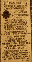 MĄDRY John - Commemorative plaque, St Martin church, Żnin, source: www.panoramio.com, own collection; CLICK TO ZOOM AND DISPLAY INFO