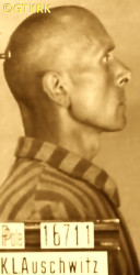 KILIAN Francis Borgia - c. 29.05.1941, KL Auschwitz, concentration camp's photo; source: Archives of Auschwitz-Birkenau State Museum in Oświęcim (auschwitz.org), own collection; CLICK TO ZOOM AND DISPLAY INFO