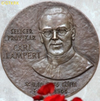 LAMPERT Charles - Commemorative medallion, St James cathedral, Innsbruck, source: bilder.tibs.at, own collection; CLICK TO ZOOM AND DISPLAY INFO