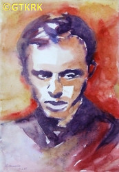 POPIEŁUSZKO George Alexander Alphonse - 19.10.2015, Marius Gosławski, contemporary image, water painting, source: czarekart.blogspot.com, own collection; CLICK TO ZOOM AND DISPLAY INFO