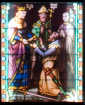 BALDWIN III darowujący CUDOWNĄ RELIKWIE THIERREMU ALZACKIEMU: witraż, Heilig-Bloedbasiliek, Brugia; źródło: commons.wikimedia.org