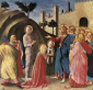 WSKRZESZENIE ŁAZARZA: ANGELICO, Fra (ok. 1400, Vicchio nell Mugello - 1455, Rzym), jeden paneli dla Armadio degli Argenti, 1451-52, tempera na desce, 118x75 cm, Museo di San Marco, Florencja; źródło: www.wga.hu