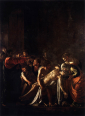 WSKRZESZENIE ŁAZARZA: CARAVAGGIO (1571, Caravaggio - 1610, Porto Ercole), 1608-09, olejny na płótnie, 380x275cm, Museo Regionale, Messyna; źródło: www.wga.hu