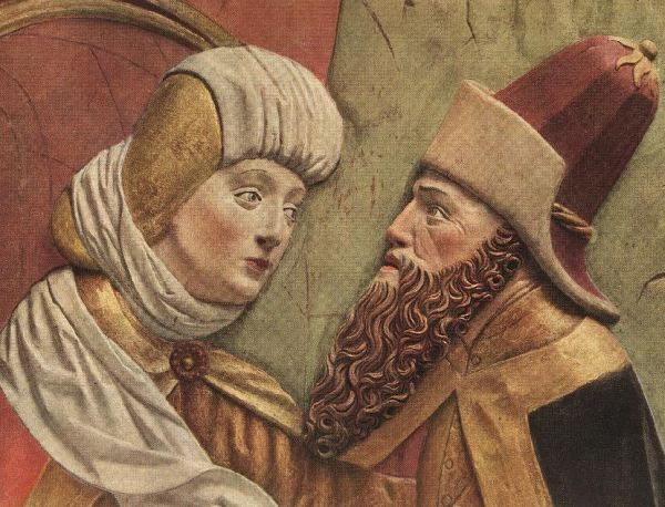 św. ANNA i św. JOACHIM - STWOSZ, Wit (ok. 1448, Horb am Neckar - 1533, Norymberga), 1477-89, drzeworyt, ołtarz, bazylika Mariacka, Kraków; źródło: www.wga.hu