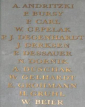 bł. ALOJZY ANDRICKI i INNI: tablica pamiątkowa w katedrze pw. św. Trójcy, Drezno; źródło: www.alojsandritzki.jcpumpe.bplaced.de