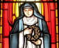 św. KATARZYNA de' RICCI: witraż, kościół Najświętszego Sakramentu, USA; źródło: picasaweb.google.com