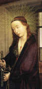 św. APOLLONIA: fragm. 'św. MAŁGORZATA i św. APOLLONIA', WEYDEN, Rogier van der (1400, Tournai - 1464, Bruksela), 1445-50, olejny na dębowym panelu, 51.5x27.5cm, Staatliche Museen, Berlin; źródło: ww.wga.hu