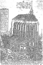 14 BŁOGOSŁAWIONYCH FRANCISZKAŃSKICH MĘCZENNIKÓW CZESKICH - rycina, koniec XVII w.; źródło: commons.wikimedia.org