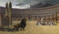 OSTATNIA MODLITWA CHRZEŚCIJAŃSKICH MĘCZENNIKÓW: GÉRÔME, Jean-Léon (1824, Vesoul – 1904, Paryż), 1883, olejny na płótnie, 88×150cm, Walters Art Museum, Baltimore; źródło: art.thewalters.org