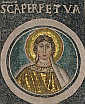 św. PERPETUA: nieznany artysta wenecki, 1280, mozaika, bazylika Eufrazego, Porec, Chorwacja; źródło: www.heiligenlexikon.de