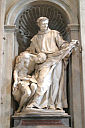 św. JAN BOŻY: VALLE, Filippo Della (1698, Florencja - 1768, Rzym), 1745, bazylika św. Piotra, Watykan; źródło: www.saintpetersbasilica.org