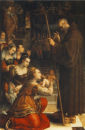 św. FRANCISZEK z PAOLI BŁOGOSŁAWIĄCY SYNA LUDWIKA de SAVOY, FONTANA, Lavinia (1552, Bolonia - 1614, Rzym) , 1590; źródło: commons.wikimedia.org