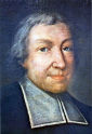 św. JAN CHRZCICIEL de la SALLE, LEGER, Pierre, oficjalny portret świętego zgromadzenia Braci Szkół Chrześcijańskich; źródło: www.lasalle2.org