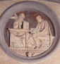 św. MAREK, DONATELLO, (ok. 1386, Florencja - 1466, Florencja), 1428-43, polichromowane stukko, śr. 215 cm, stara zakrystia, kościół św. Wawrzyńca, Florencja; źródło www.artrenewal.org