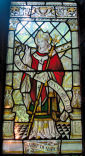 św. DUNSTAN: witraż, katedra, Chester; źródło: www.englishmonarchs.co.uk