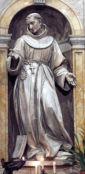 św. BERNARDYN ze SIENY: RAGGI, Antonio (1624, Vico Morcote - 1686, Rzym), rzeźba, kaplica del Voto, katedra w Sienie; źródło: en.wikipedia.org