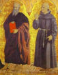 POLIPTYK MIŁOSIERDZIA (św. BERNARDYN ze SIENY pierwszy z prawej): PIERO della FRANCESCA (1416, Borgo San Sepolcro - 1492, Borgo San Sepolcro), 1445-1462, olejny i tempera na panelu, 330x273 cm, Pinacoteca Comunale, Sansepolcro; źródło: www.wga.hu
