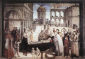 ŚMIERĆ św. BERNARDYNA ze SIENY: PINTURICCHIO (ok. 1454, Perugia - 1513, Siena), 1487-89, fresk, Cappella Bufalini, Santa Maria in Aracoeli, Rzym; źródło: www.wga.hu
