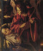 MADONNA z DZIECIĄTKIEM i ŚWIĘTYMI (św. Andrzej Corsini, św. Teresa z Awilli, św. MARIA MAGDALENA de PAZZI): CAGNACCI, Guido (1601, Sant'Arcangelo di Romagna - 1682, Wiedeń), 1640, olejny na płótnie, 335x210cm, San Giovanni Battista, Sant'Arcangelo; źródło: www.churchtimes.co.uk