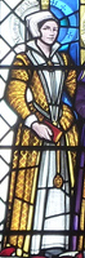 bł. MAŁGORZATA POLE - witraż, fragm., kościół pw. św. Piotra, Winchester; źródło: www.flickr.com