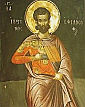 św. JUSTYN MĘCZENNIK: THEOFANES the CRETAN, XVI w., fresk, Stavronikita Monastery, Mount Athos, Grecja; źródło: www.aquinasandmore.com