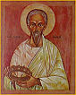 św. JUSTYN MĘCZENNIK: współczesna? ikona ortodoksyjna; źródło: ocafs.oca.org