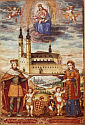św. EMMA z GURK i WILHELM z MODELEM KATEDRY w GURK: 1685, księga katedralna w Gurk, archiwum Kaerntnera; źródło: de.wikipedia.org
