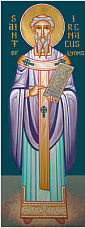św. IRENEUSZ z LYONU: PAPAS, Nicholas (ur. ok. 1960), współczesna ikona; źródło: www.comeandseeicons.com