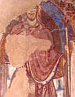 św. OSWALD: XII w., fresk, katedra w Durham; źródło: en.wikipedia.org