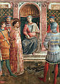 św. WAWRZYNIEC przed SĄDEM: ANGELICO, Fra (ok. 1400, Vicchio nell Mugello - 1455, Rzym), 1447-49, fresk, 271x473cm , Cappella Niccolina, Palazzi Pontifici, Watykan; źródło: www.wga.hu