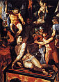 MĘCZEŃSTWO św. WAWRZYŃCA: TIBALDI, Pellegrino (1527, Puria	- 1596, Mediolan), 1592, olejny na płótnie, 419x315cm, Basilica, El Escorial; źródło www.wga.hu