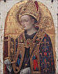 św. LUDWIK z TULUZY: VIVARINI, Antonio (ok. 1415, Murano - 1476/84, Wenecja, )ok. 1450, prawd. część poliptyku, 46x36cm, Louvre, Paryż; źródło: commons.wikimedia.org