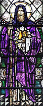 św. JÓZEF z ARYMATEI: witraż, kościół św. Jana, Glastonbury; źródło: www.earlybritishkingdoms.com