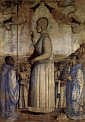 św. WAWRZYNIEC GIUSTINIANI: BELLINI, Giovanni (ok. 1426, Wenecja - 1516, Wenecja), 1465, tempera na płótnie, 221x155cm, Gallerie dell'Accademia, Wenecja; źródło: www.wga.hu