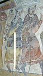 św. GALL i św. MAGNUS z FÜSSEN: ok. 980, najstarszy fresk w Niemczech, szkoła Teichenau, krypta św. Magnusa, bazylika św. Magnusa, Füssen; źródło: stmangbasilicafuessen.bravehost.co