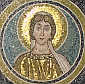 św. EUFEMIA: 1227, mozaika, bazylika św. Eufrasiusa, Porec, Chorwacja; źródło: vatopaidi.wordpress.com