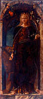 św. EUFEMIA: MANTEGNA, Andrea (ok. 1431, Isola di Carturo - 1506, Mantua), 1454, płótno, 171x78cm, Museo di Capodimonte, Neapol; źródło: mini-site.louvre.fr