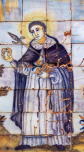 bł. MAREK CRIADO - XVII w., fasada sanktuarium pw. Matki Bożej Wspomożycielki Chrześcijan, Sewilla; źródło: www.retabloceramico.net