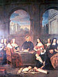 św. WINCENT a PAULO u SZARYTEK przyjmujących OFIARY na SIEROCINIEC: ok. 1732, Musee de l'Assistance publique, Paryż; źródło: www.santiebeati.it