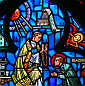 PIUS VII BŁOGOSŁAWIĄCY św. JÓZEFA PIGNATELLI: witraż, kościół Gesu, kampus uniwersytetu Marquette, USA; źródło: www.flickr.com