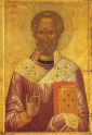 św. MIKOŁAJ: RICO da CANDIA (tworzył w XV w.), 1451, fragm. tryptyku, bazylika św. Mikołaja, Bari; źródło: www.basilicasannicola.it
