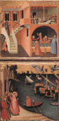 SCENY z ŻYCIA św. MIKOŁAJA: LORENZETTI, Ambrogio (ok. 1290, Siena - 1348, Siena), ok. 1332, tempera na desce, 96x52.5cm, Galleria degli Uffizi, Florencja; źródło: www.wga.hu