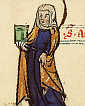 św. ANASTAZJA z SIRMIUM: ok. 1250-1300, Godzinki - psałterz z Liège, Koninklijke Bibliotheek; źródło: saints.bestlatin.net