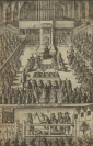ROZPRAWA i EGZEKUCJA bł. WILHELMA HOWARDA: rycina, ok. 1680, 155×93mm, papier, National Portrait Gallery, Londyn; źródło: www.npg.org.uk